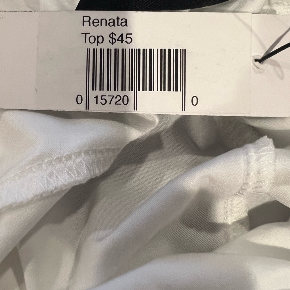 Women Long Sleeve White Top - Picture 2 of 2